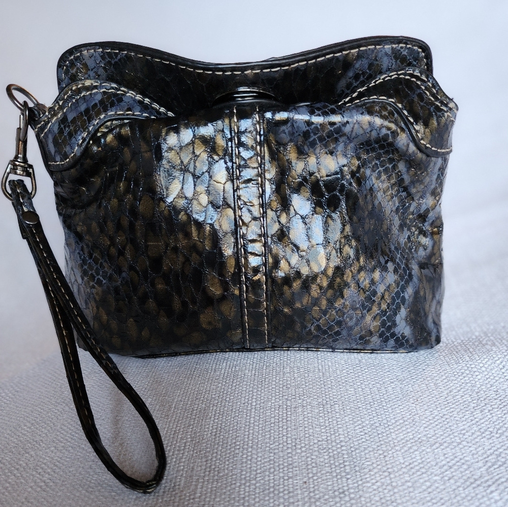 Sondra Robert's Snakeskin Wristlet